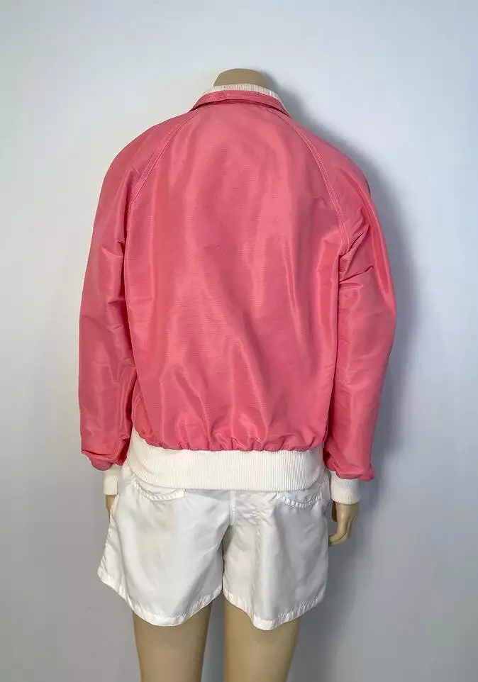 Chanel 08P, 2008 Spring Pink White Sport Bomber windbreaker Jacket FR 38 US 6