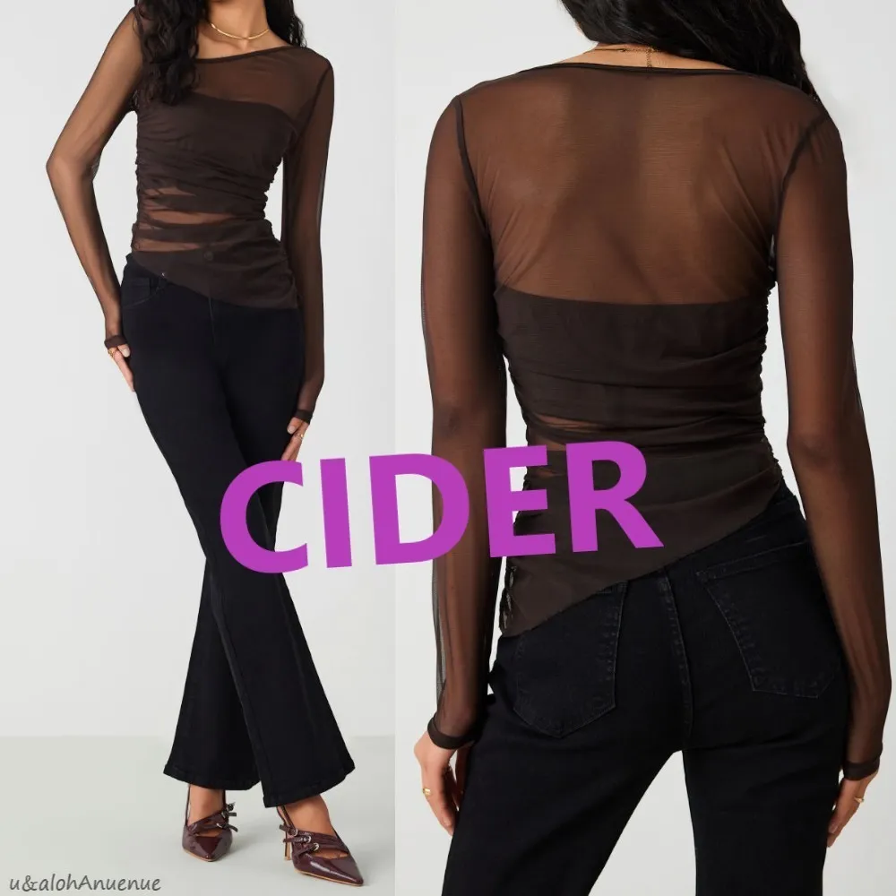 Cider  |Plain Asymmetry Shirts & Blouses