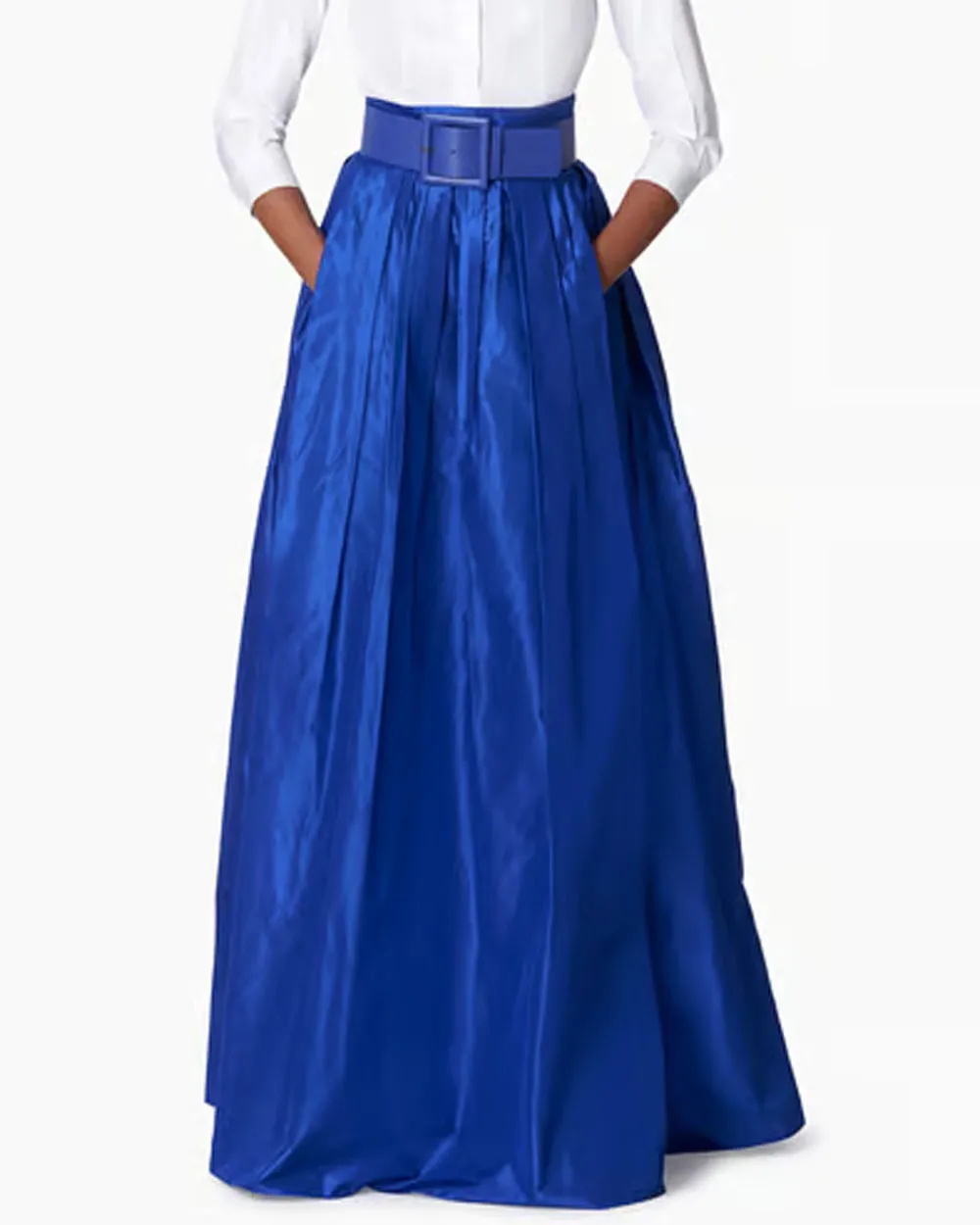 Cobalt Silk Taffeta Ball Skirt