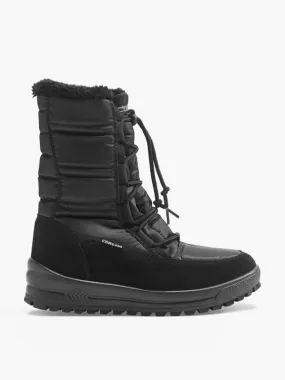 Cortina  Black Snow Boots with Elasticated Laces