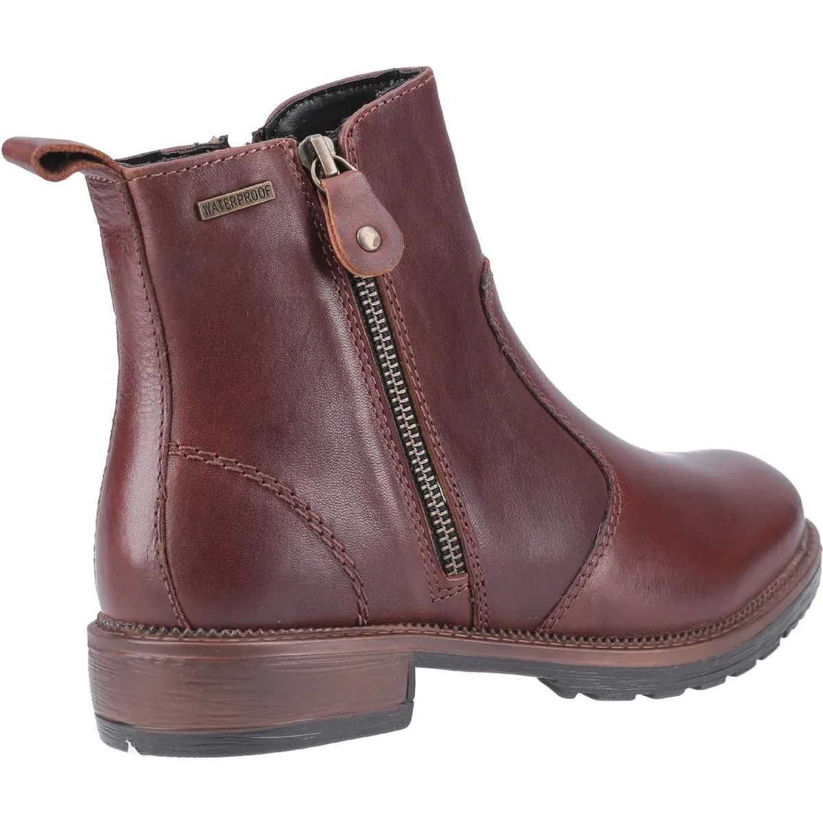 Cotswold Ashwicke Zip Ankle Boot Brown