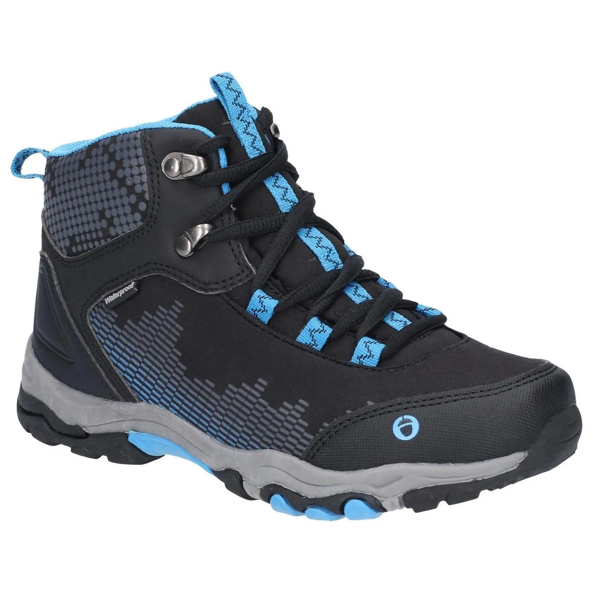 Cotswold Ducklington Lace Up Hiking Waterproof Boot Black/Blue