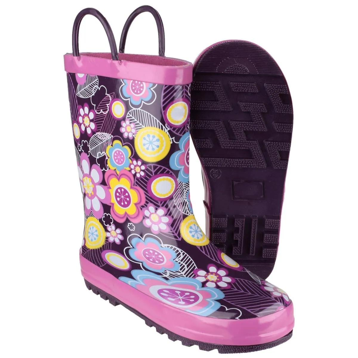 Cotswold Puddle Waterproof Pull On Boot Flower