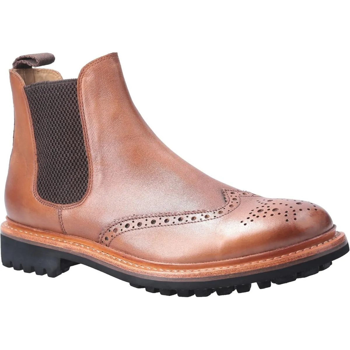 Cotswold Siddington Commando Goodyear Welt Boot Brown