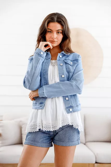 Country Denim Jacket - Mid Blue CGJ1569