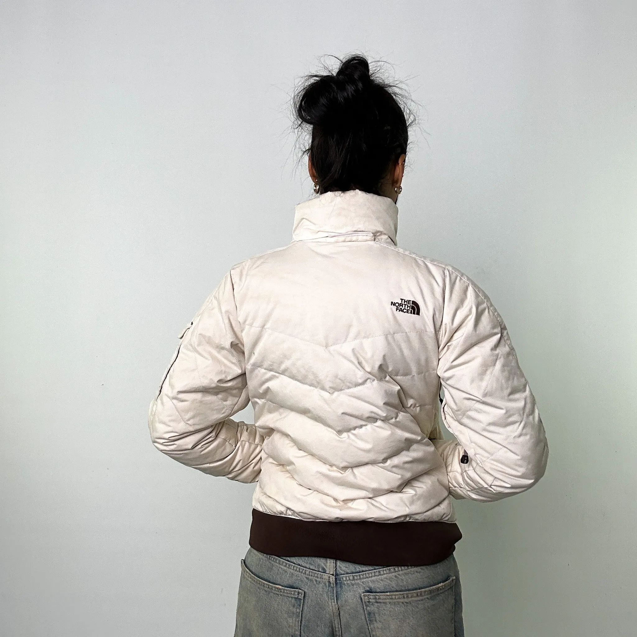 Cream 90s The North Face 600 Series Recco Puffer Jacket Coat (M)