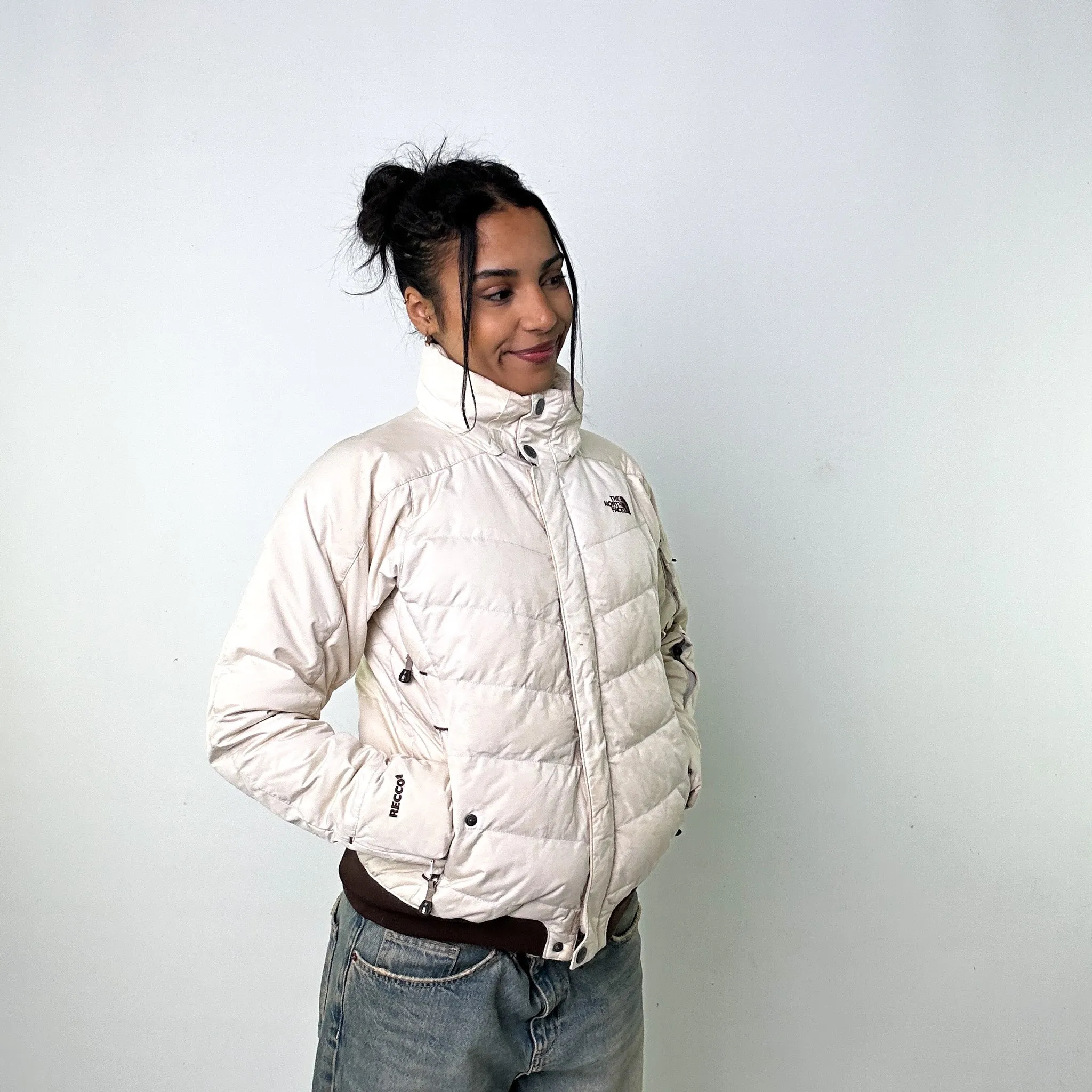 Cream 90s The North Face 600 Series Recco Puffer Jacket Coat (M)