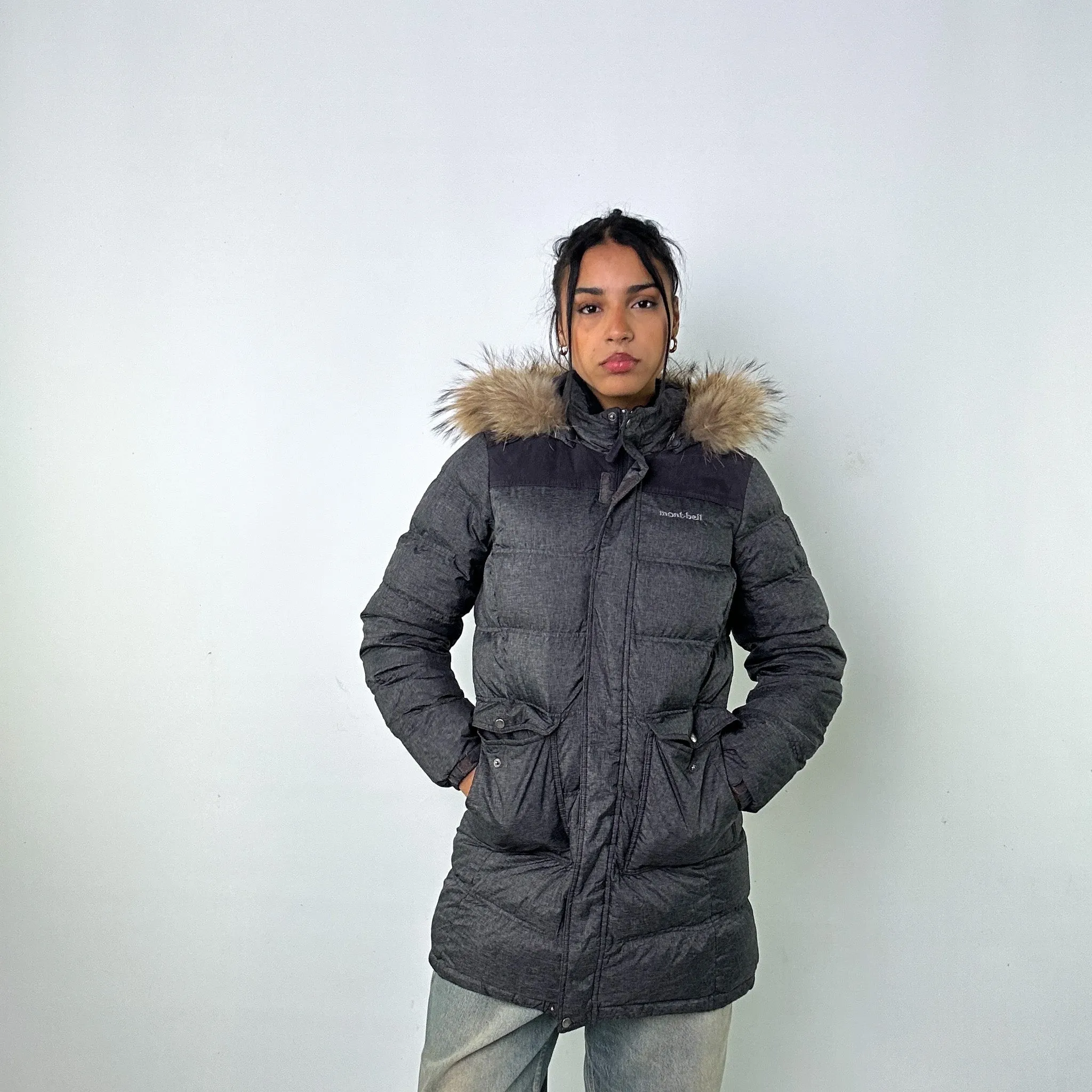 Dark Grey 90s Mont Bell Puffer Jacket Coat (S)