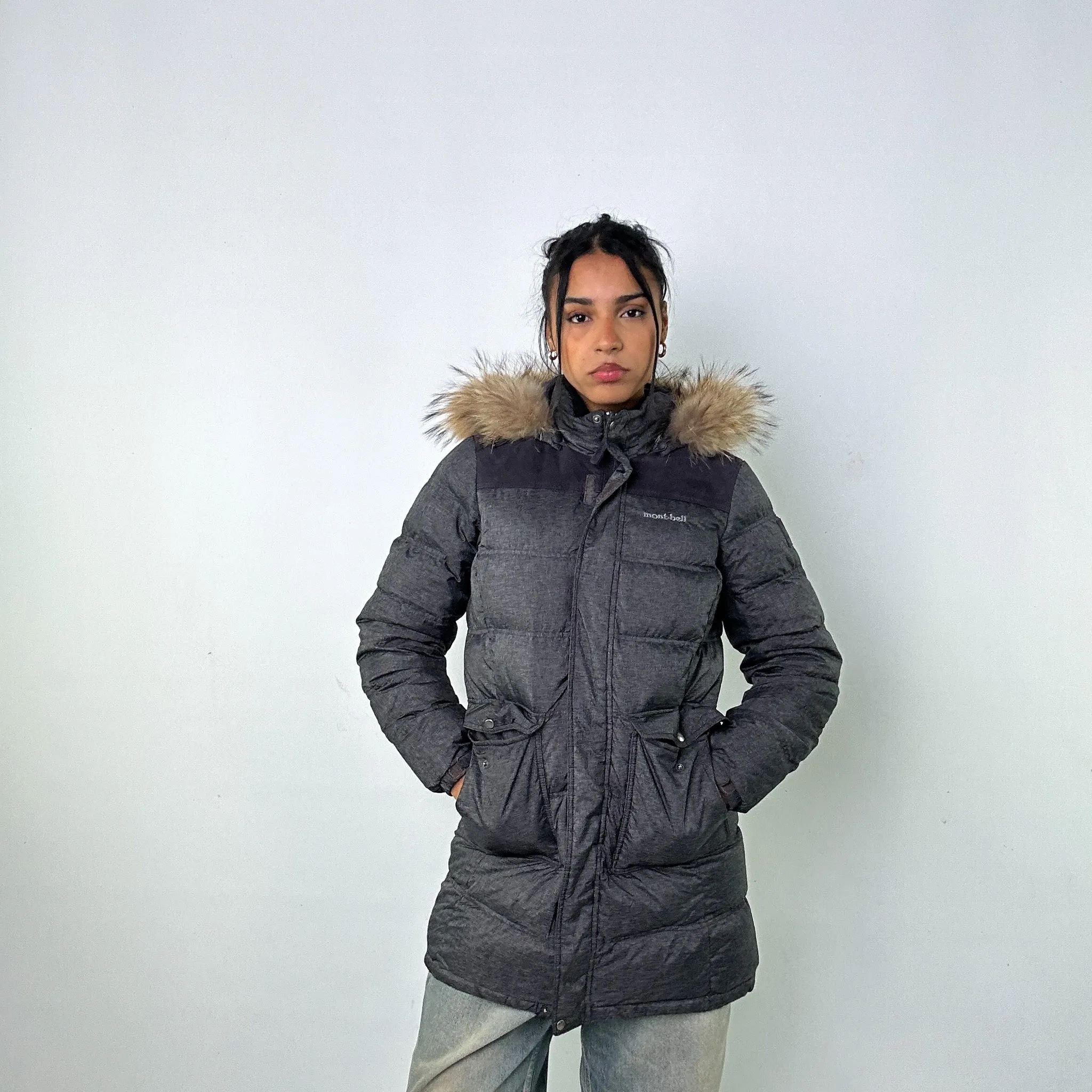 Dark Grey 90s Mont Bell Puffer Jacket Coat (S)