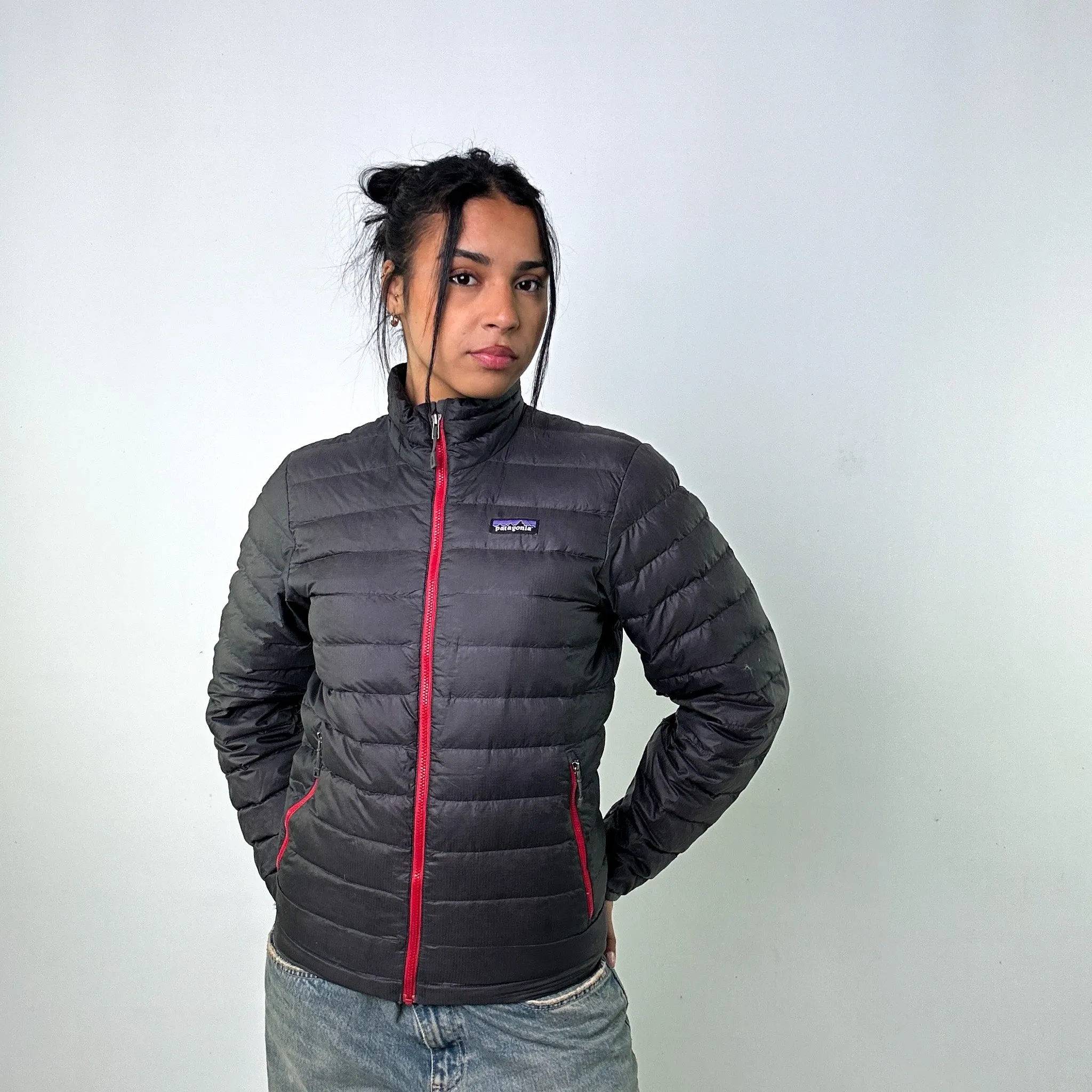 Dark Grey 90s Patagonia Puffer Jacket Coat (XS)