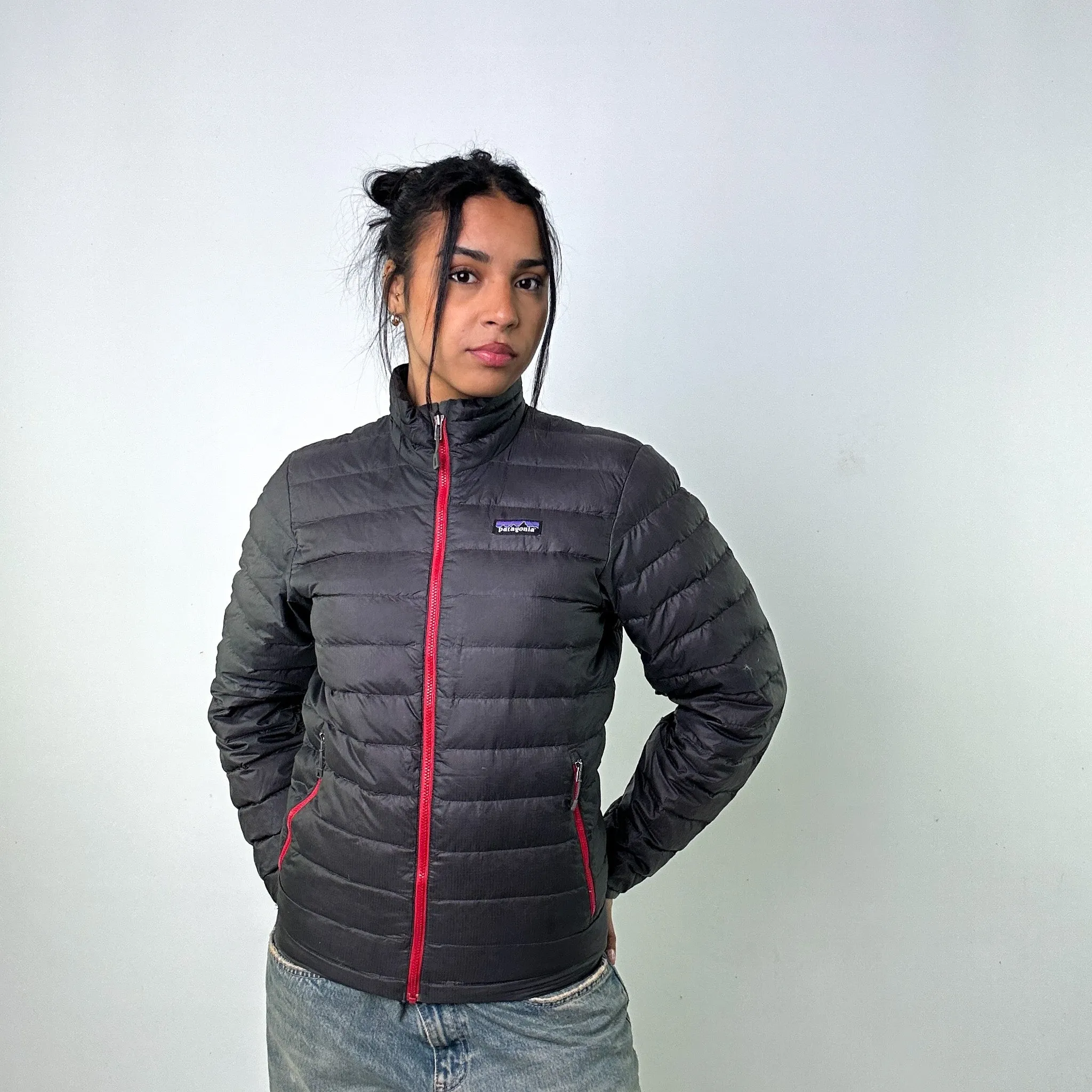 Dark Grey 90s Patagonia Puffer Jacket Coat (XS)