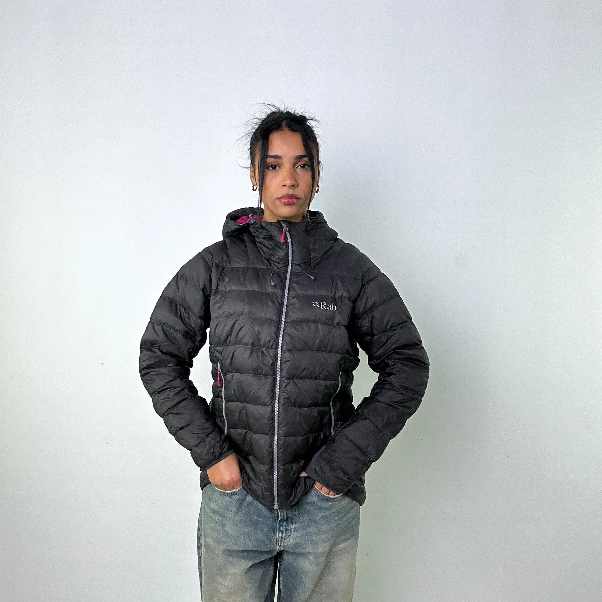 Dark Grey 90s Rab Electron Puffer Jacket Coat (L)