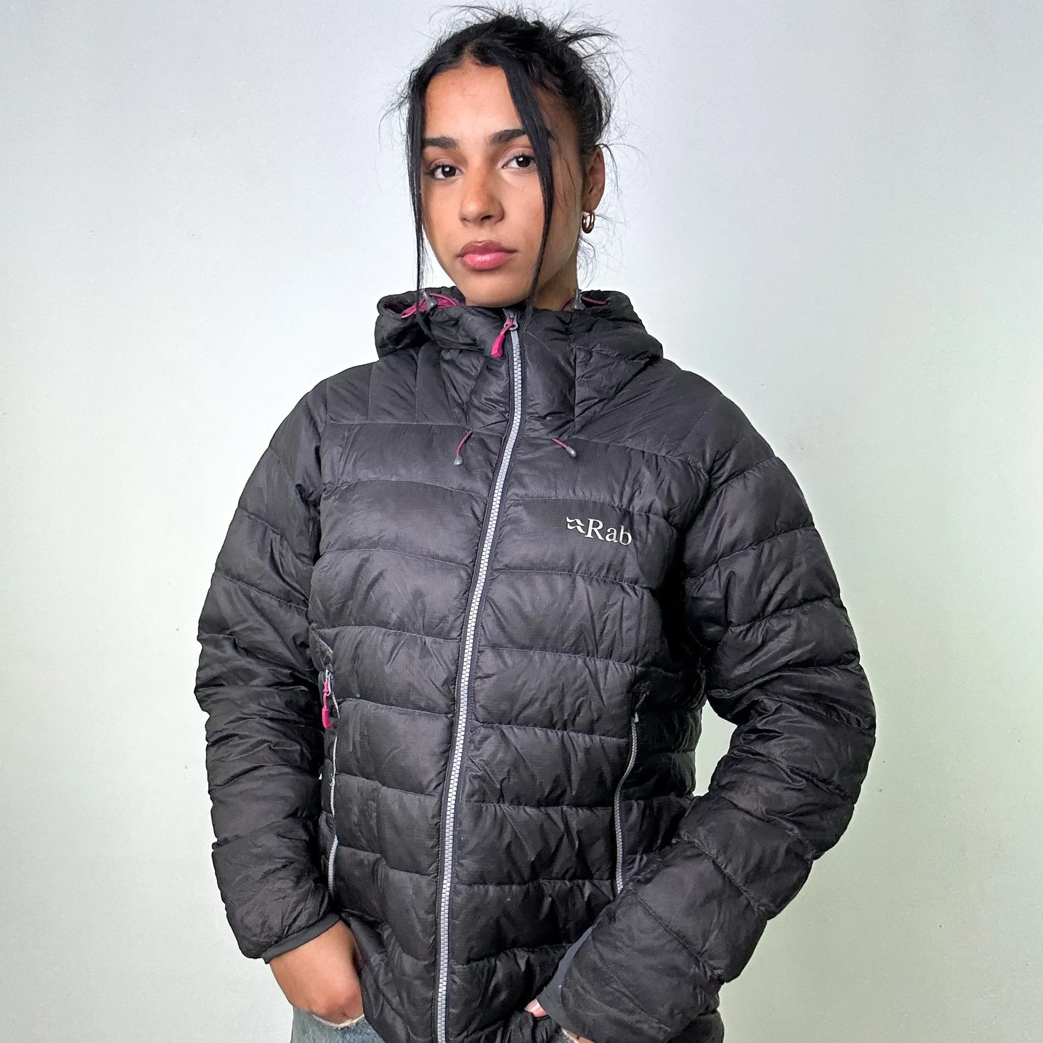 Dark Grey 90s Rab Electron Puffer Jacket Coat (L)