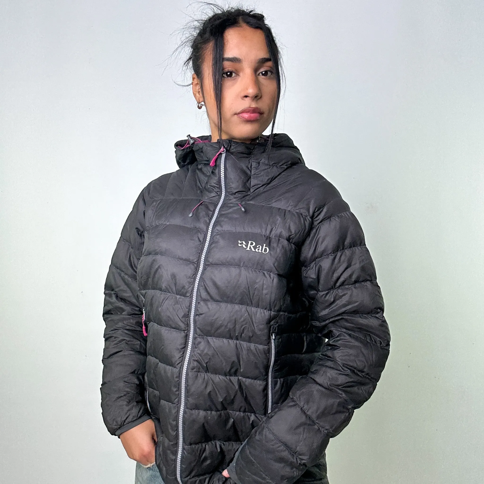 Dark Grey 90s Rab Electron Puffer Jacket Coat (L)