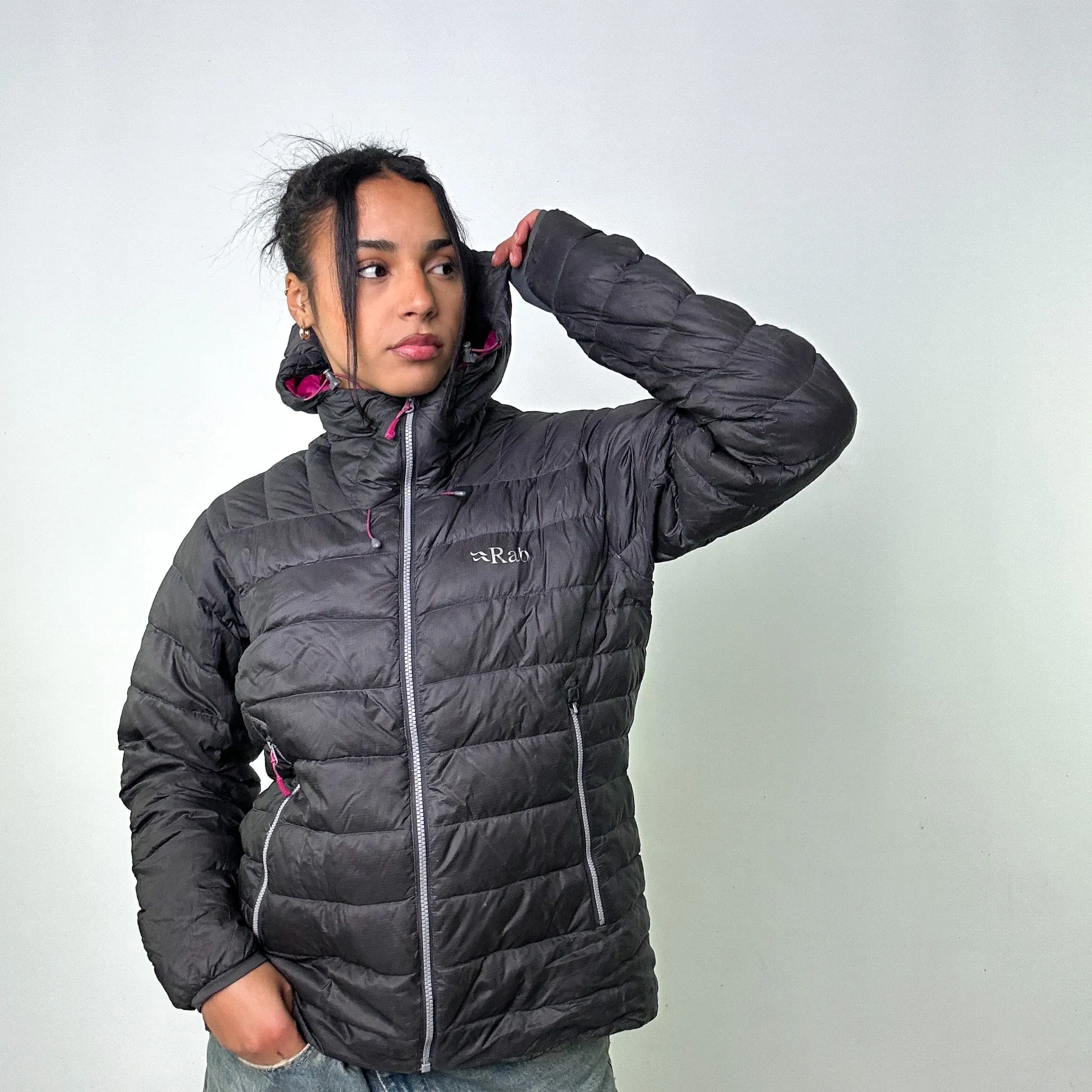 Dark Grey 90s Rab Electron Puffer Jacket Coat (L)