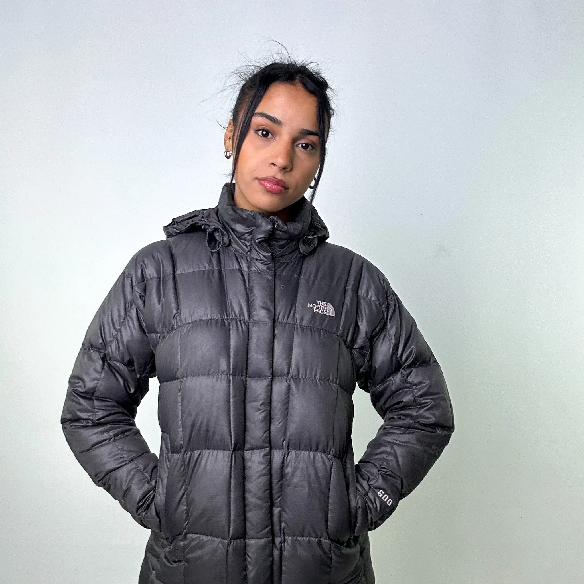 Dark Grey 90s The North Face 600 Series Puffer Jacket Coat (S)