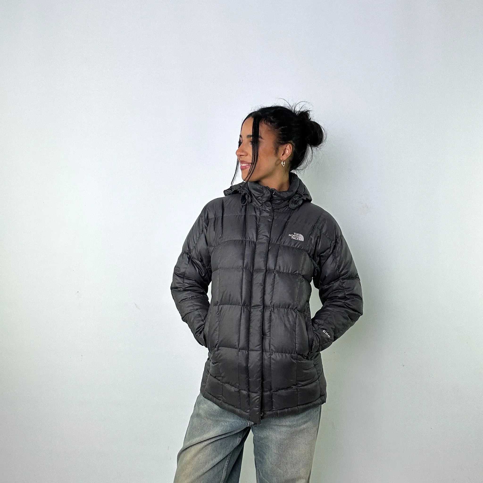 Dark Grey 90s The North Face 600 Series Puffer Jacket Coat (S)