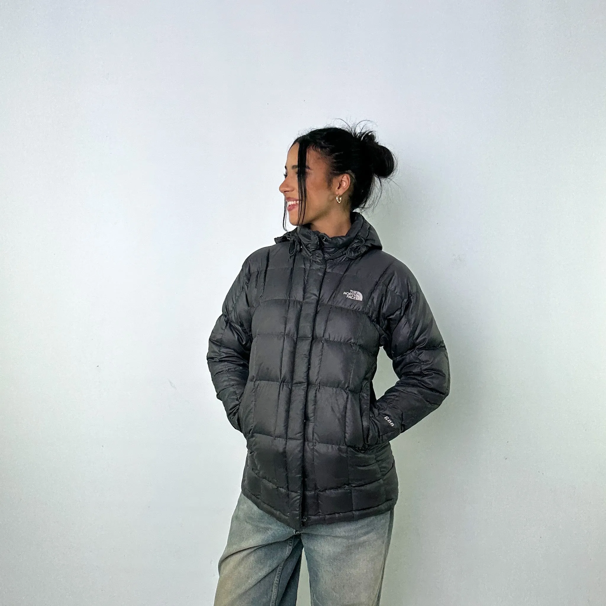 Dark Grey 90s The North Face 600 Series Puffer Jacket Coat (S)