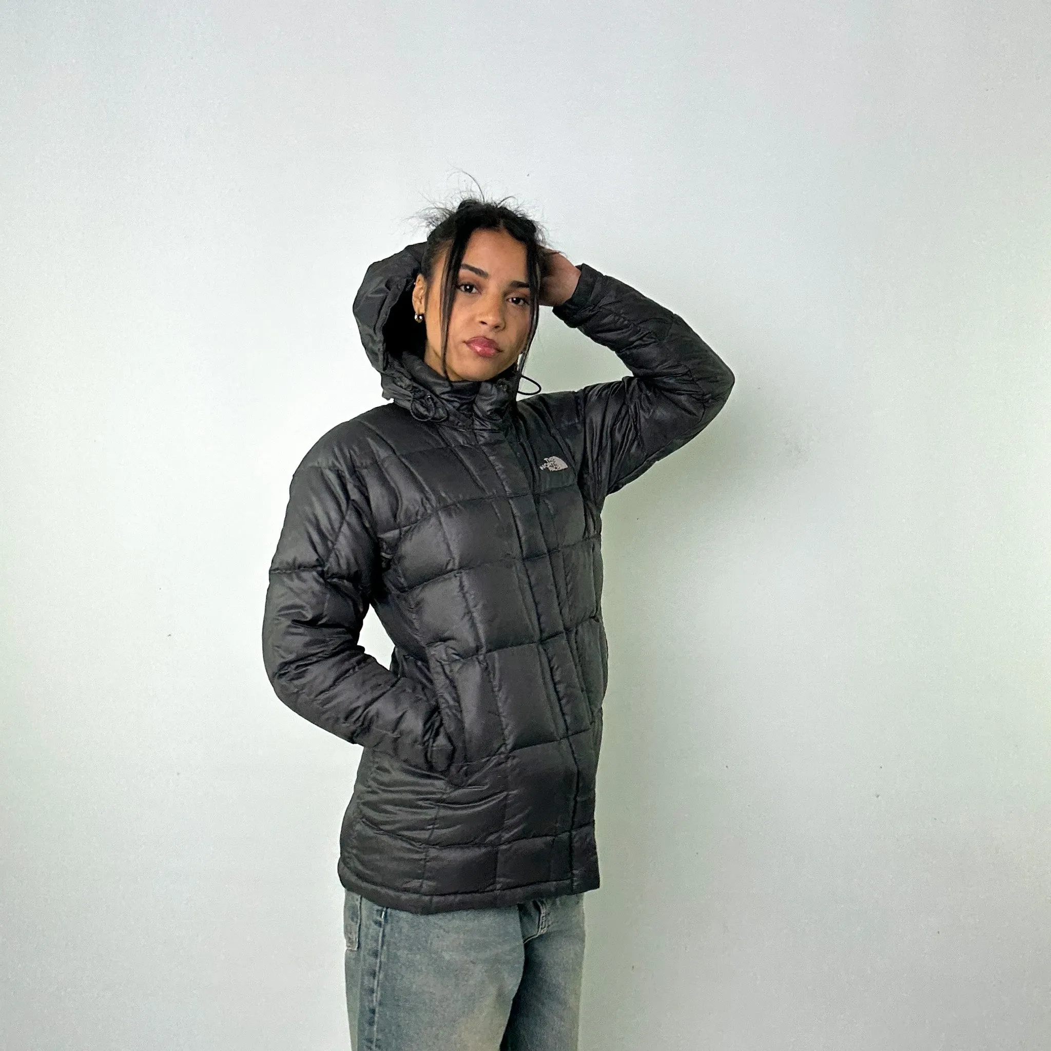 Dark Grey 90s The North Face 600 Series Puffer Jacket Coat (S)