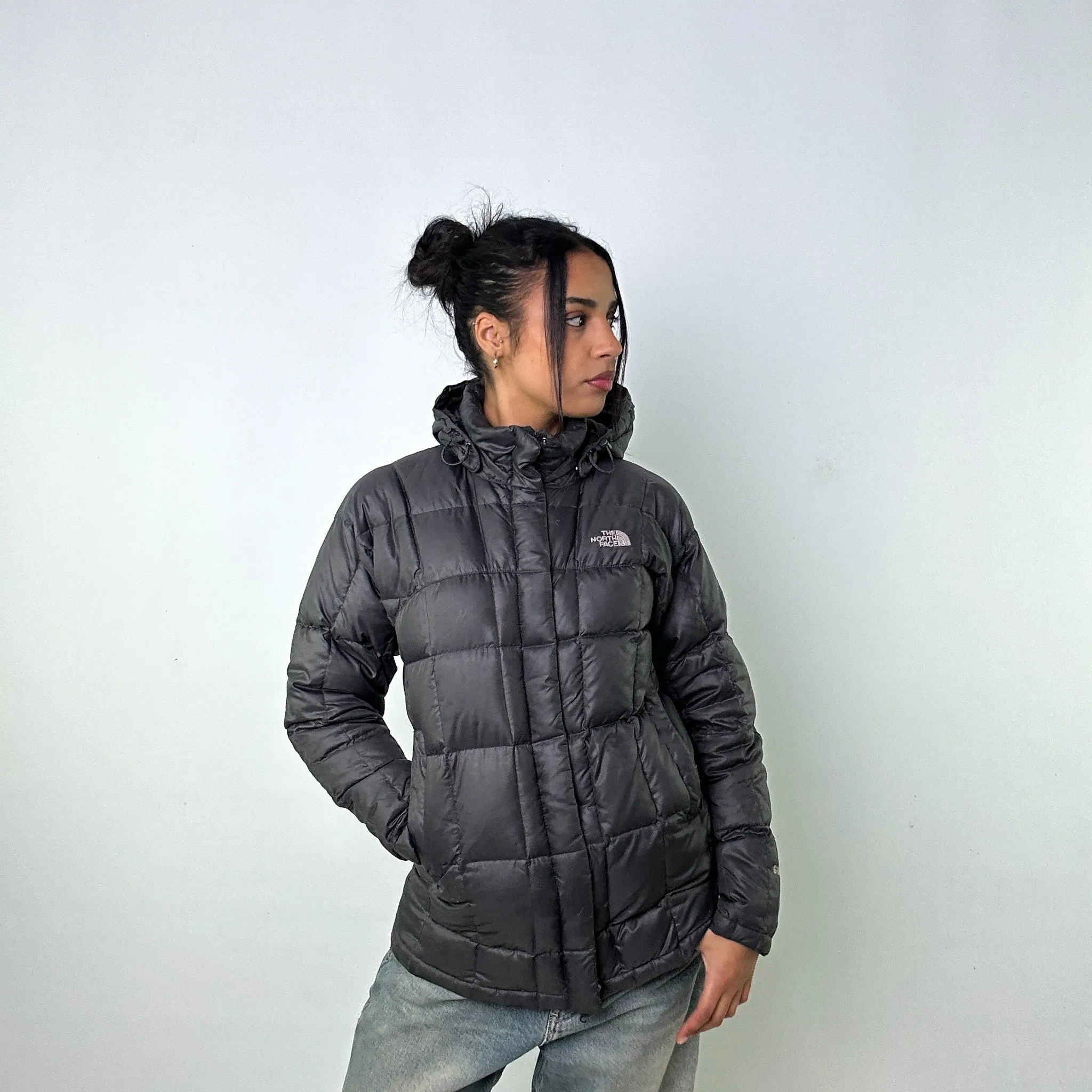 Dark Grey 90s The North Face 600 Series Puffer Jacket Coat (S)