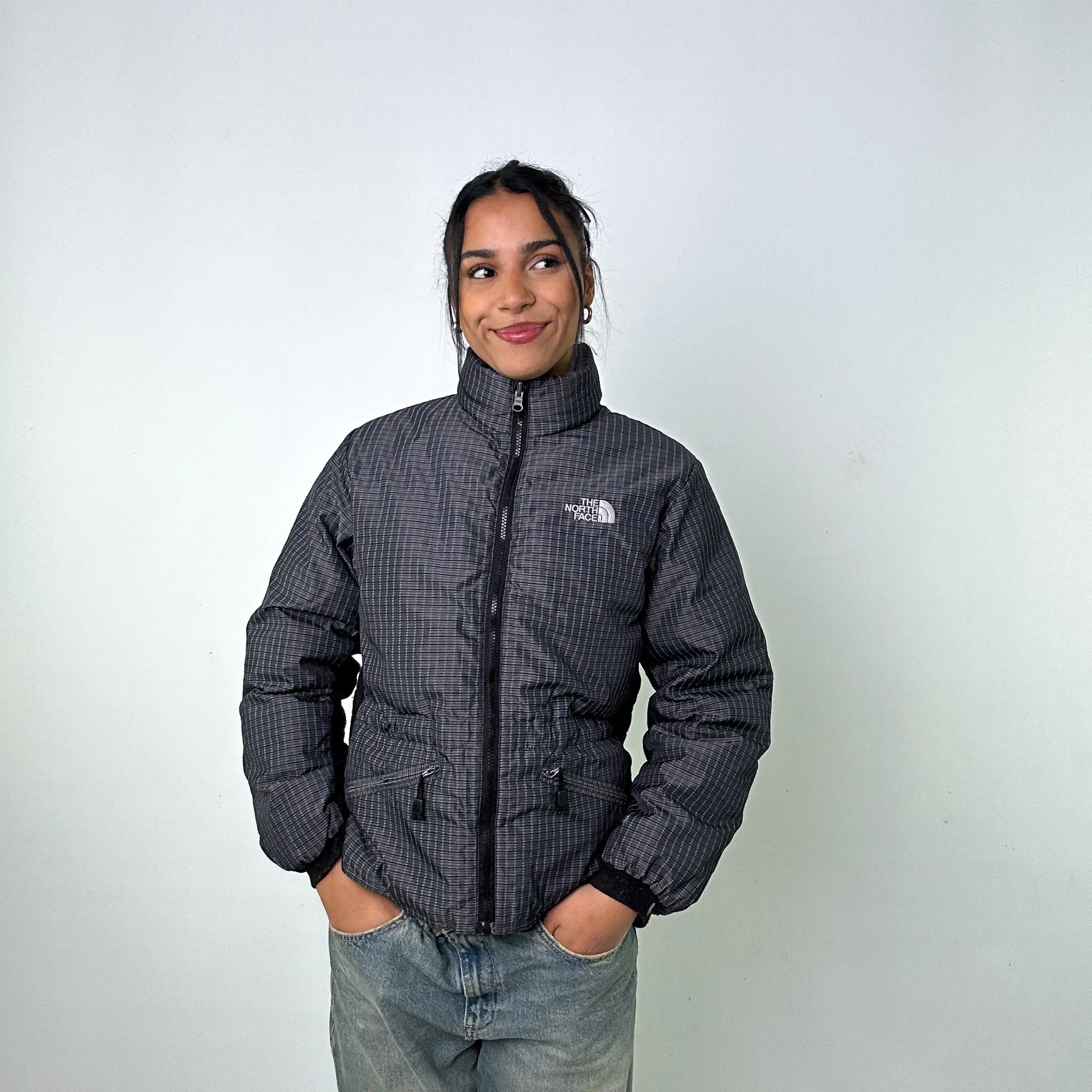 Dark Grey 90s The North Face Puffer Jacket Coat (S)