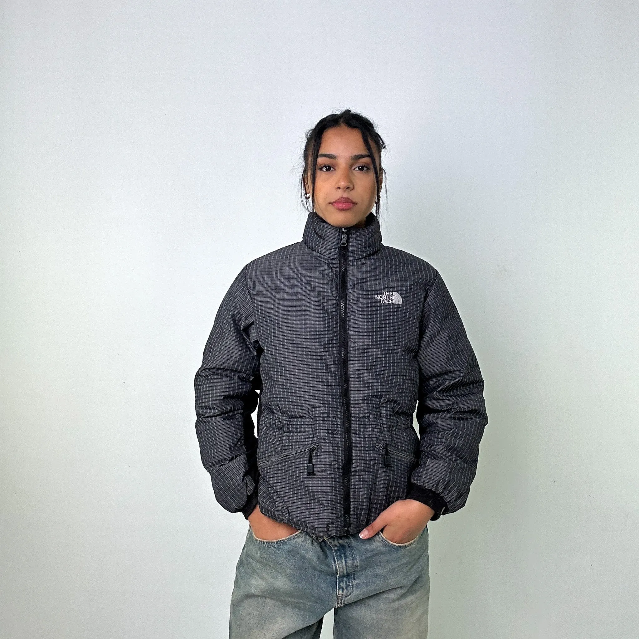 Dark Grey 90s The North Face Puffer Jacket Coat (S)