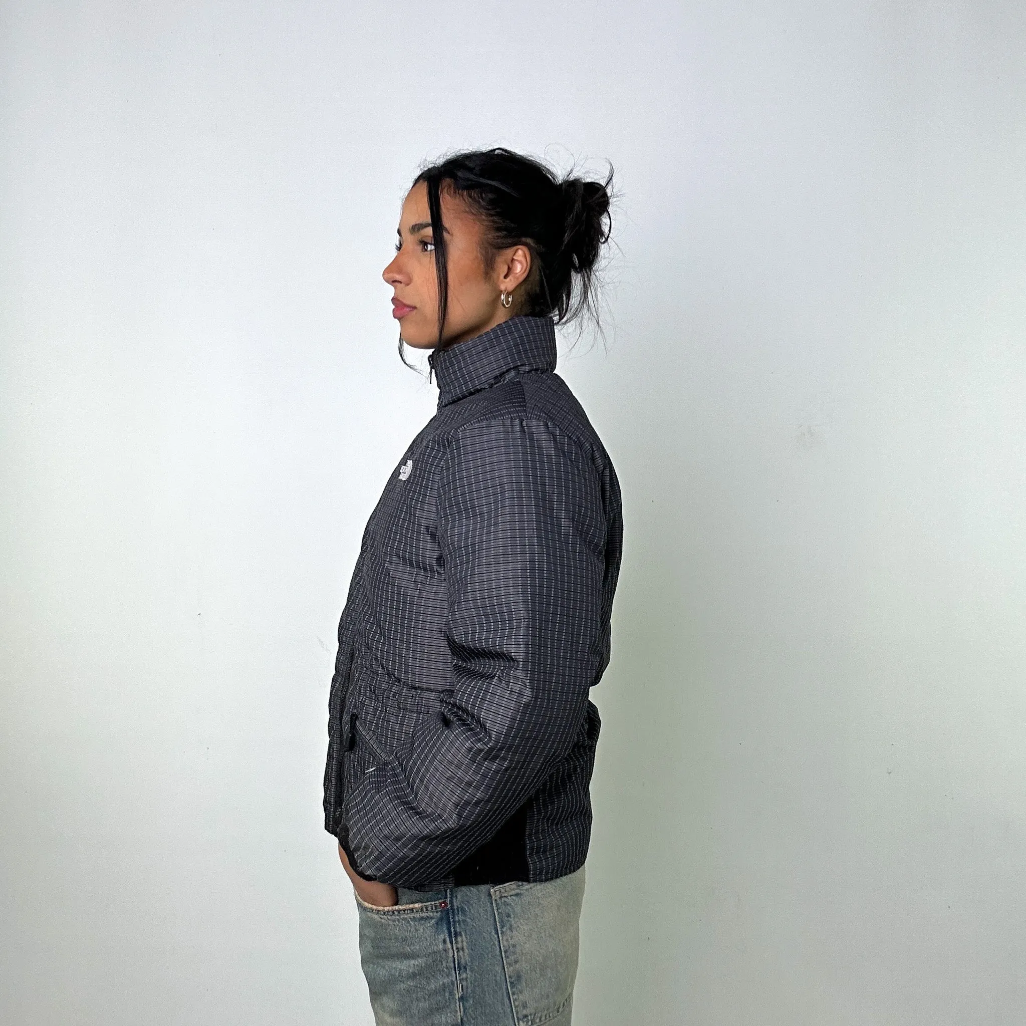 Dark Grey 90s The North Face Puffer Jacket Coat (S)