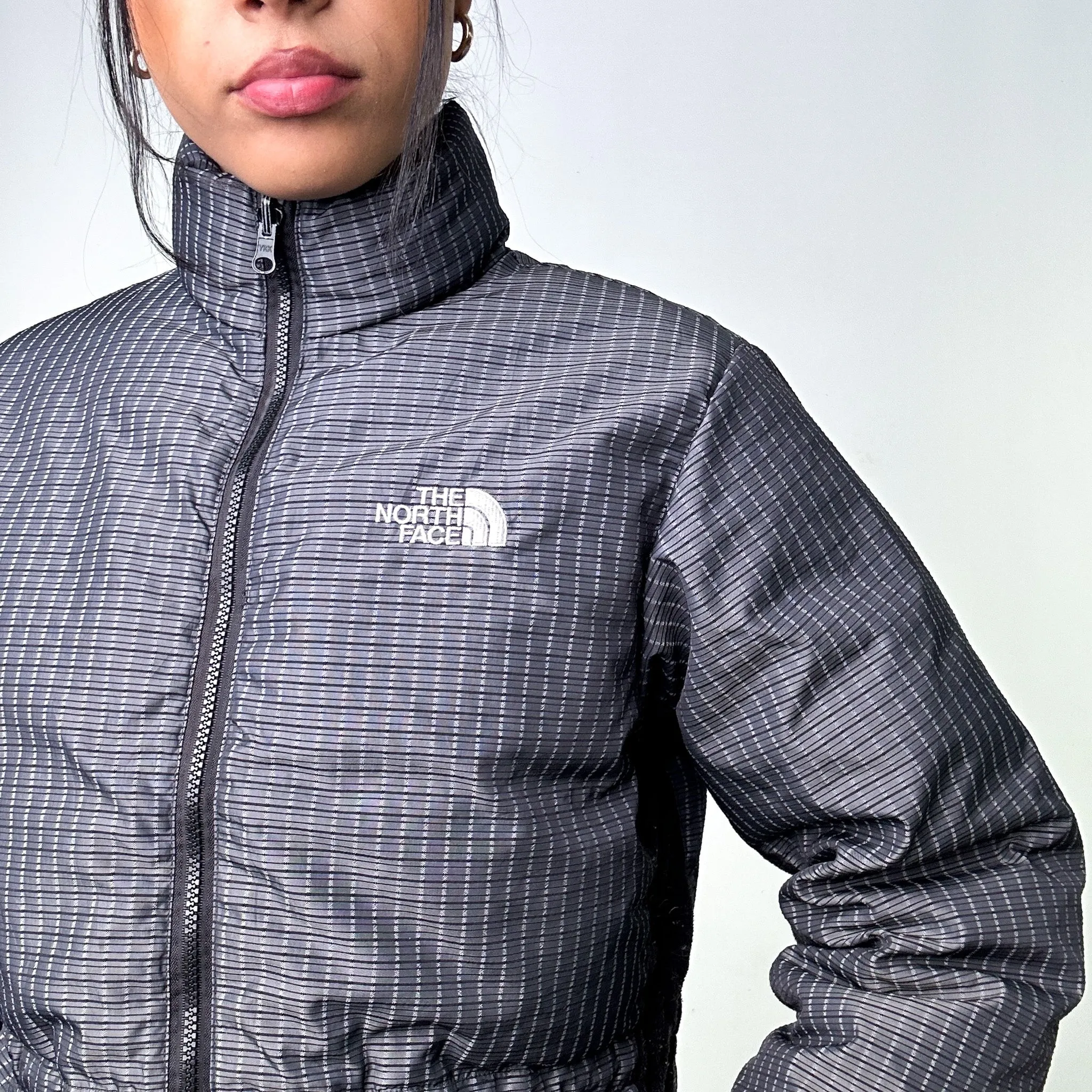 Dark Grey 90s The North Face Puffer Jacket Coat (S)