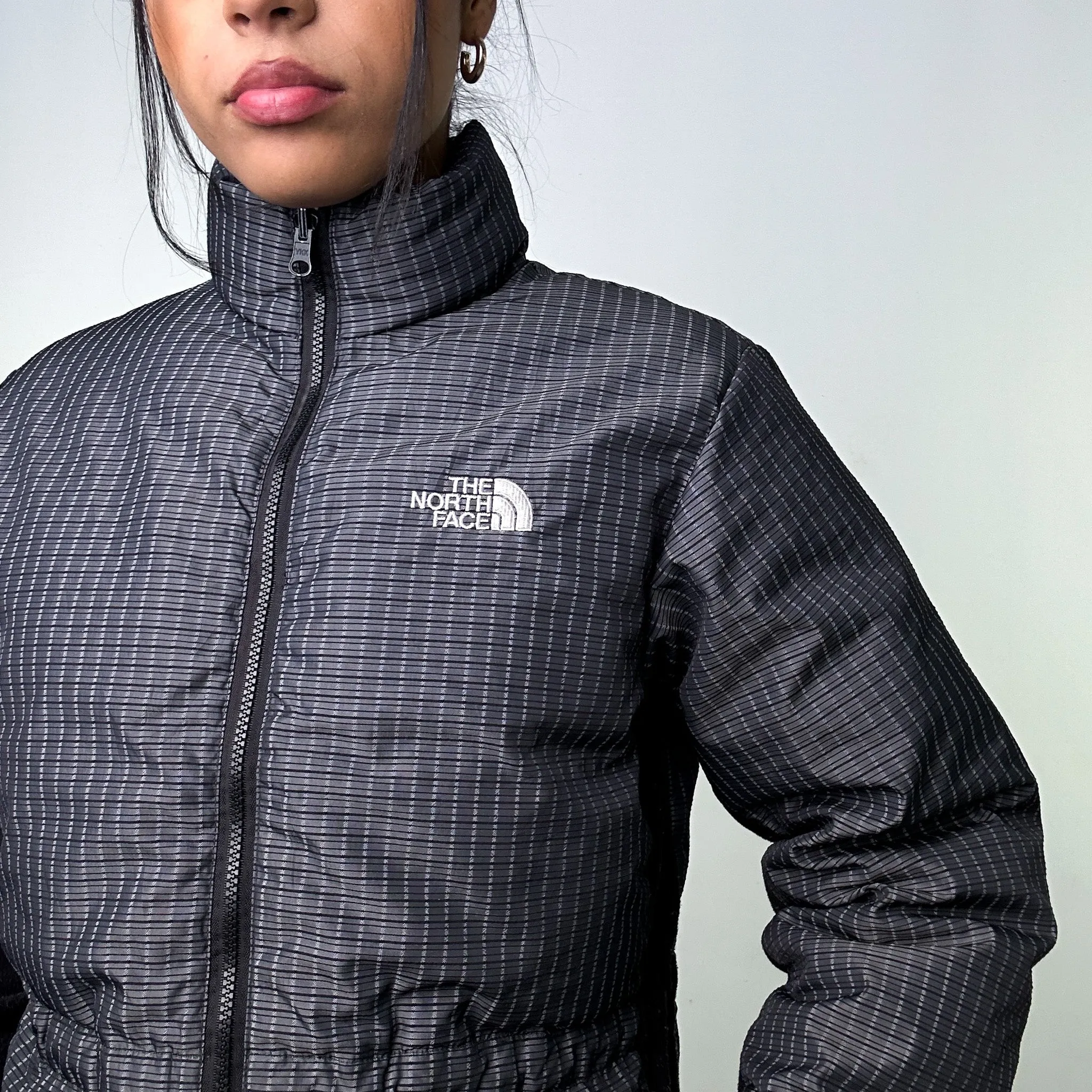 Dark Grey 90s The North Face Puffer Jacket Coat (S)