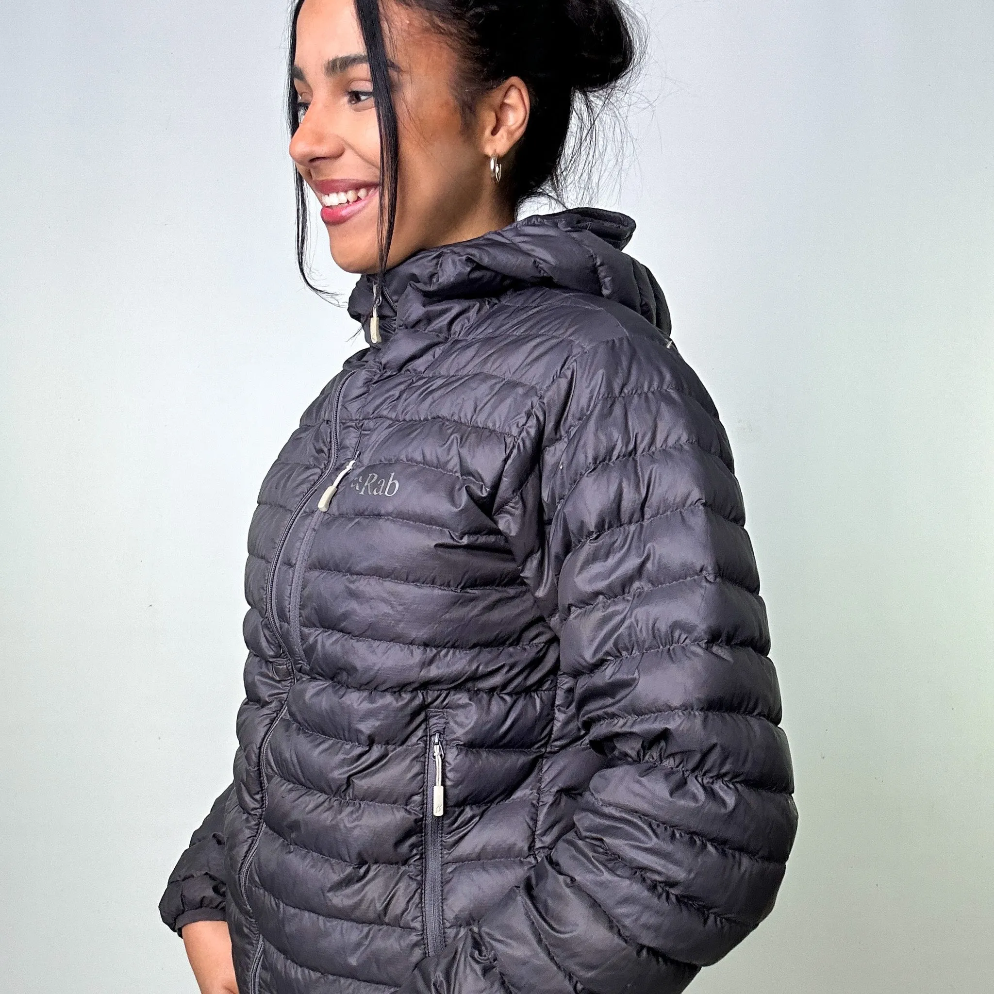 Dark Grey y2ks Rab Microlight Alpine Puffer Jacket Coat (S)