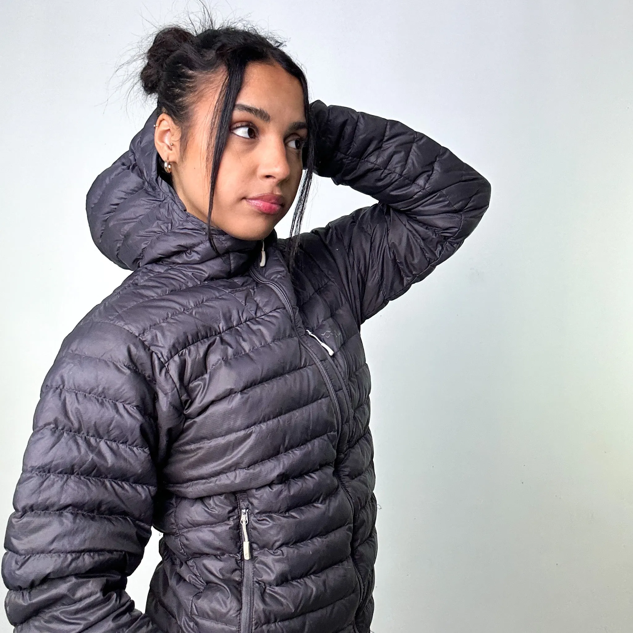 Dark Grey y2ks Rab Microlight Alpine Puffer Jacket Coat (S)