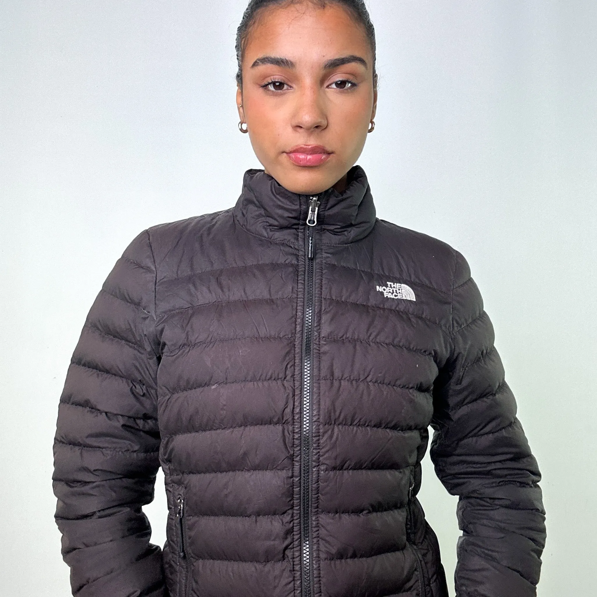 Dark Grey y2ks The North Face 550 Series Puffer Jacket Coat (M)