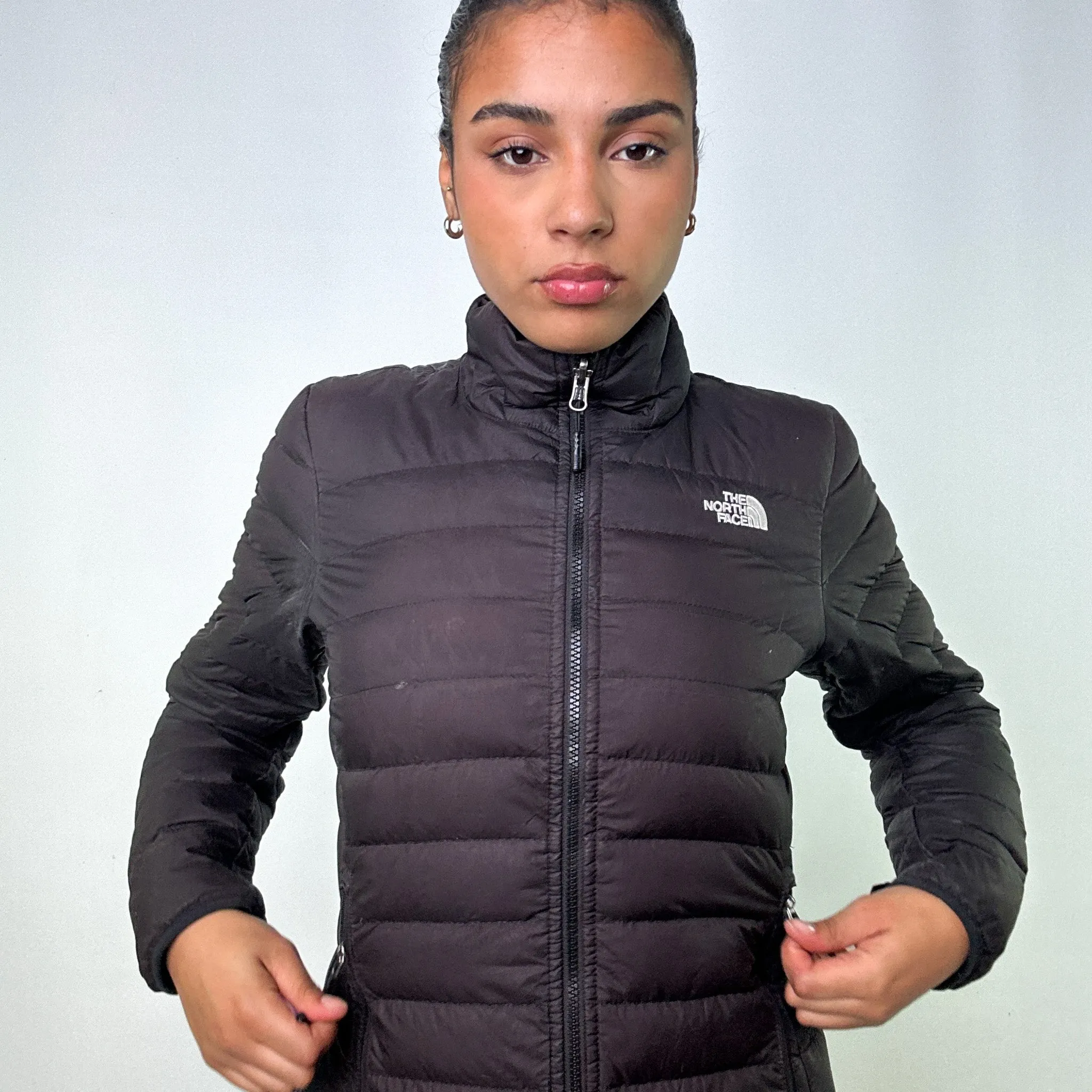 Dark Grey y2ks The North Face 550 Series Puffer Jacket Coat (M)