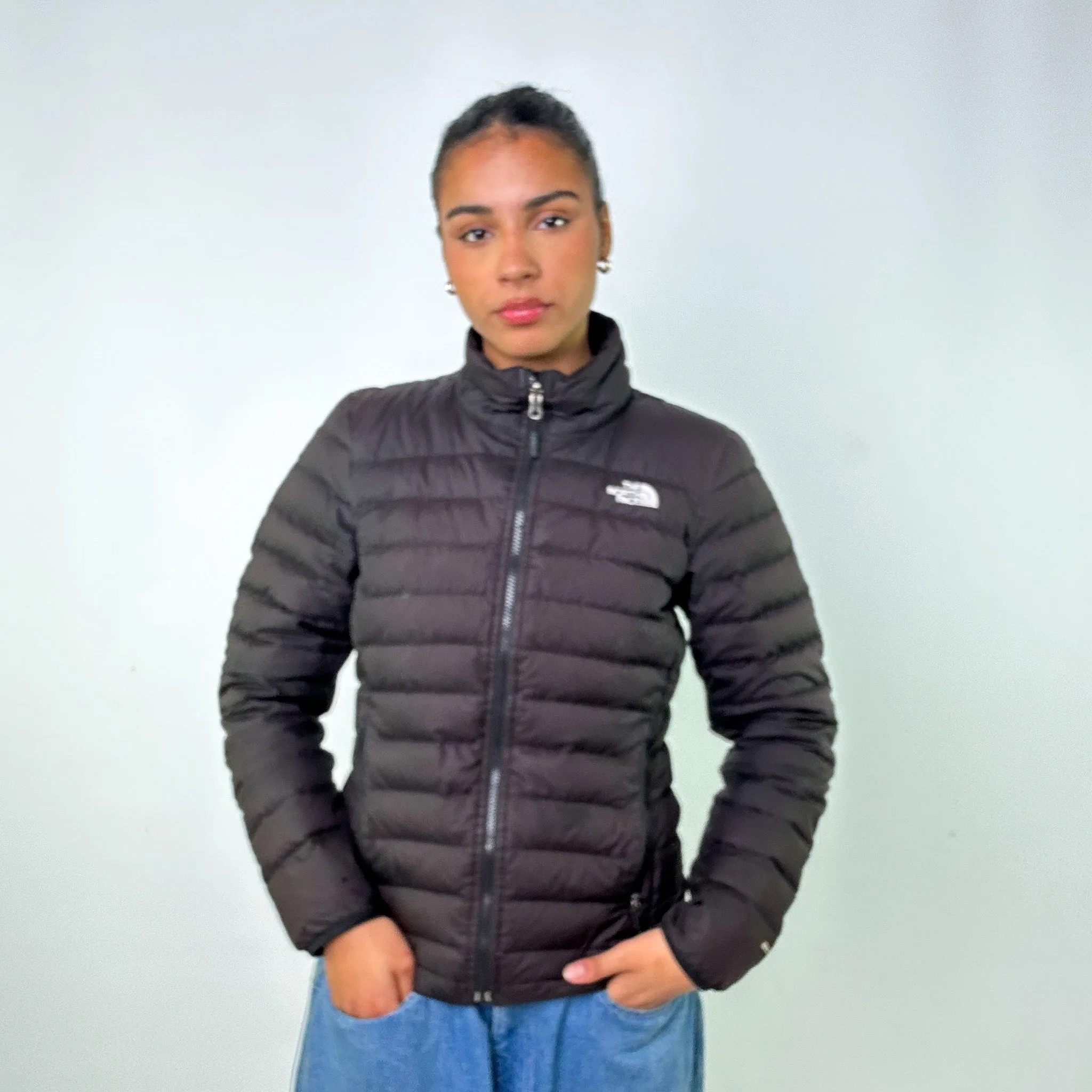 Dark Grey y2ks The North Face 550 Series Puffer Jacket Coat (M)