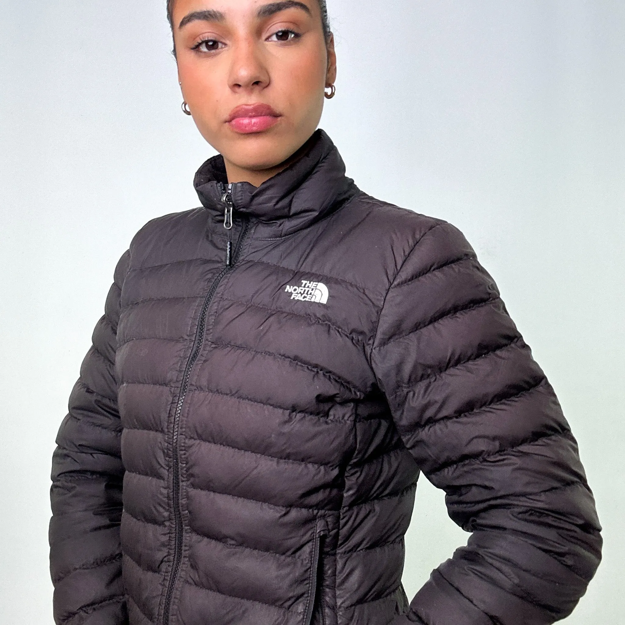 Dark Grey y2ks The North Face 550 Series Puffer Jacket Coat (M)