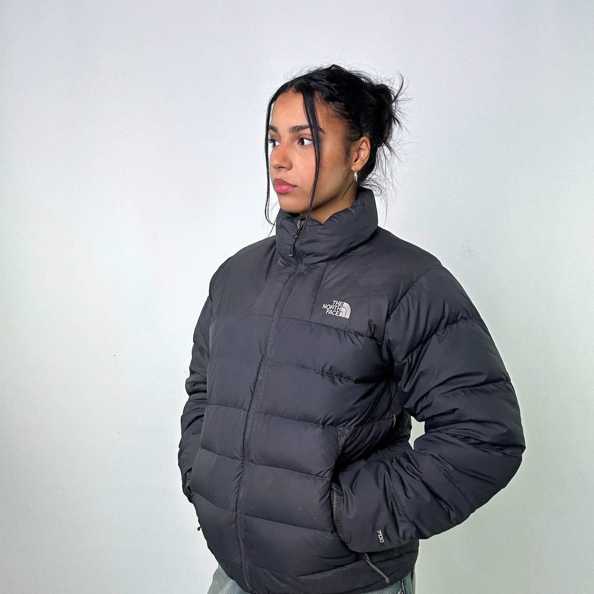 Dark Grey y2ks The North Face 700 Series Puffer Jacket Coat (S)