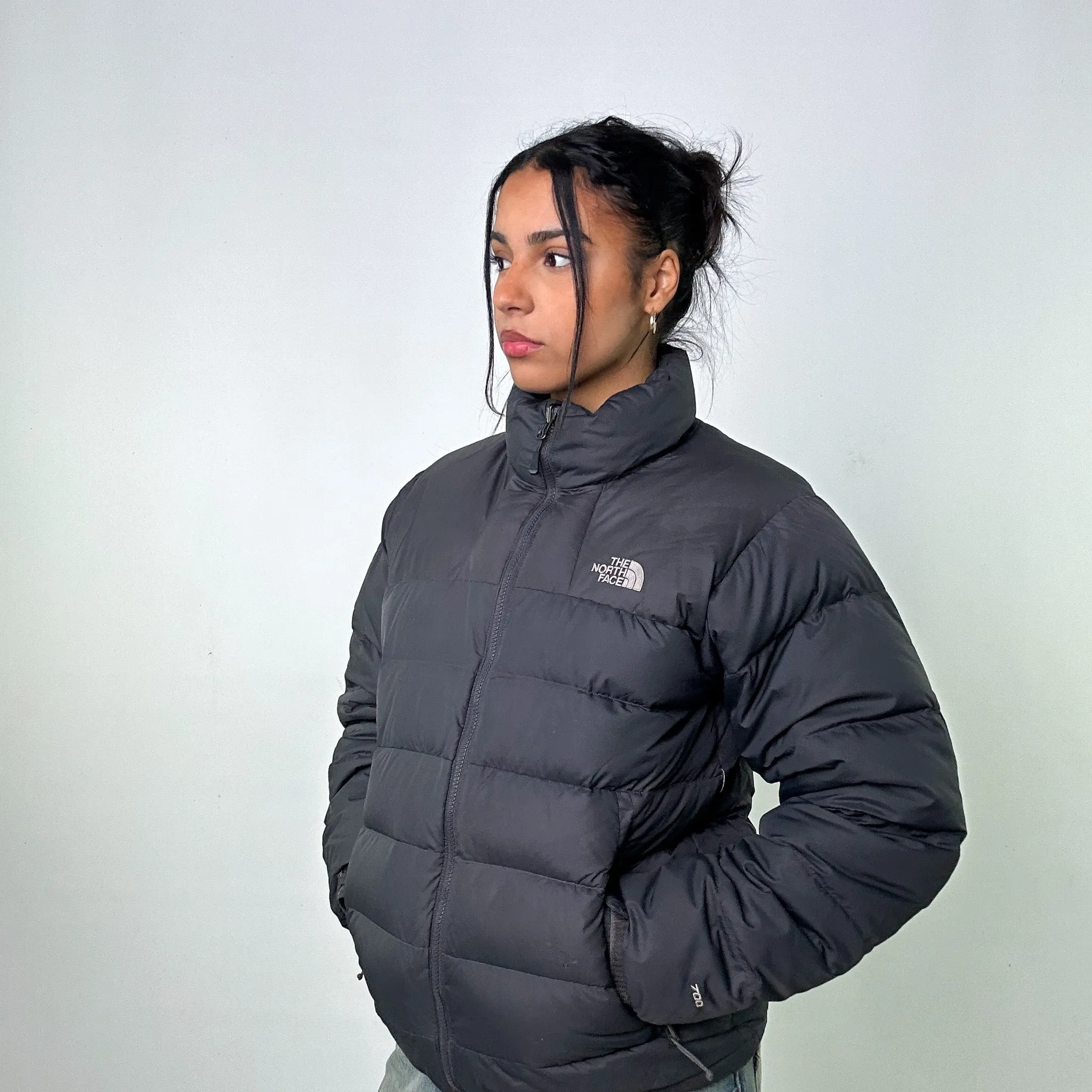 Dark Grey y2ks The North Face 700 Series Puffer Jacket Coat (S)