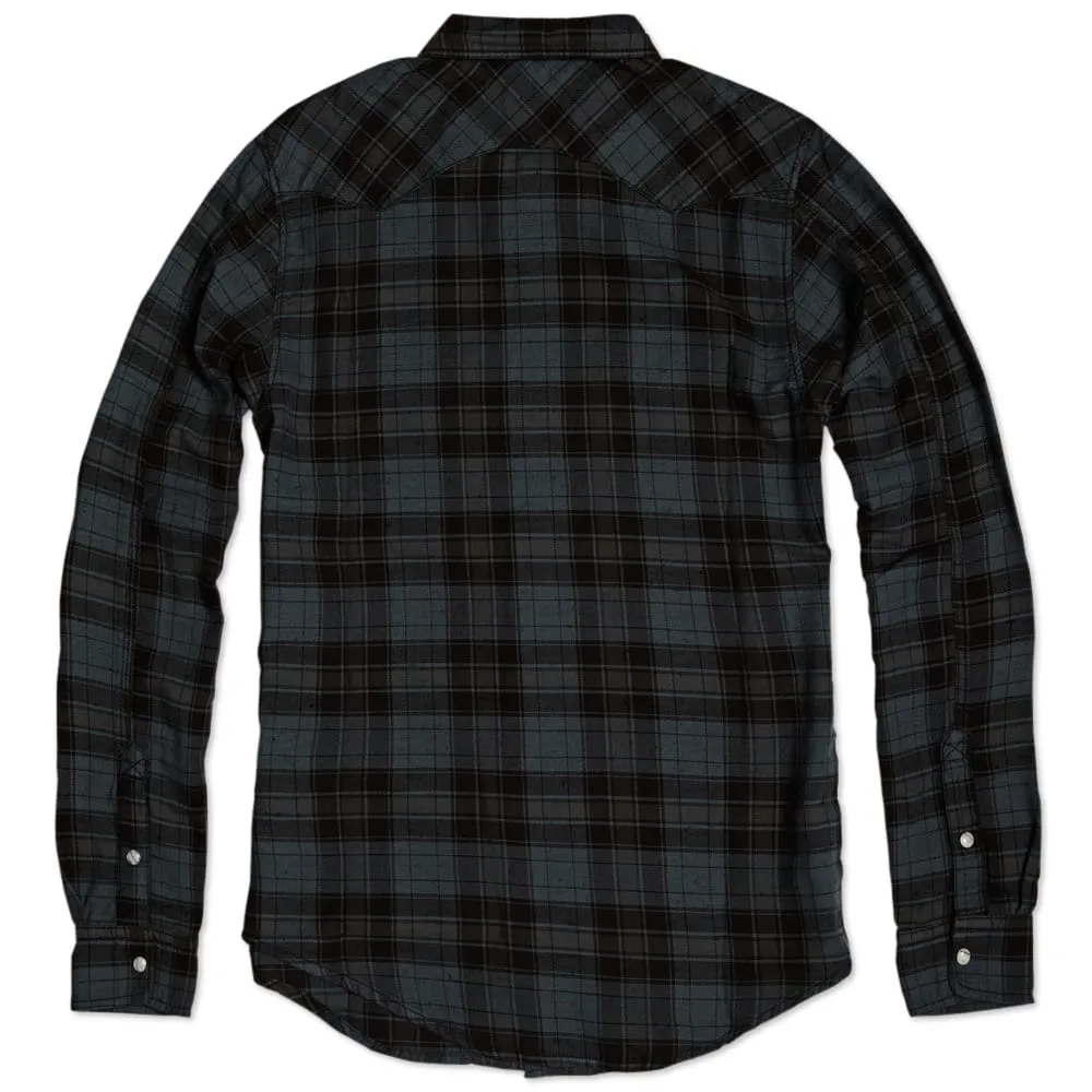 Edwin Blitz Menphis Long Sleeve Flannel ShirtOverdyed Black