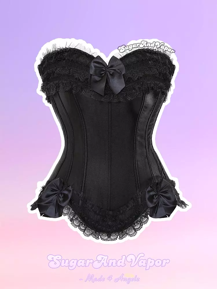 Elissa Princess Black Pink Corset Top