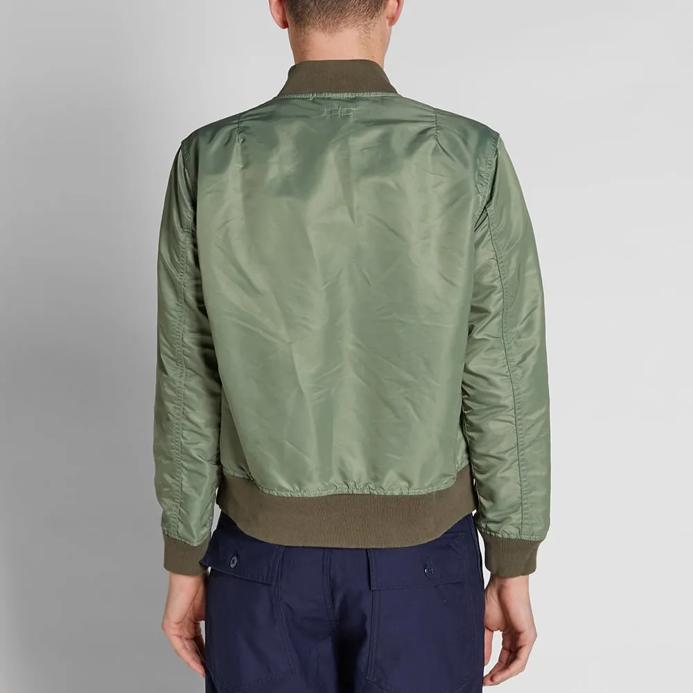 Engineered Garments Aviator JacketOlive Flight Sateen