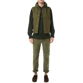 Engineered Garments Classic ShirtGreen Brushed Herringbone