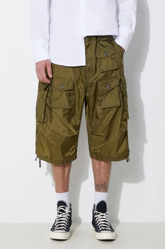 Engineered Garments shorts FA Short men's green color OR276.DZ027