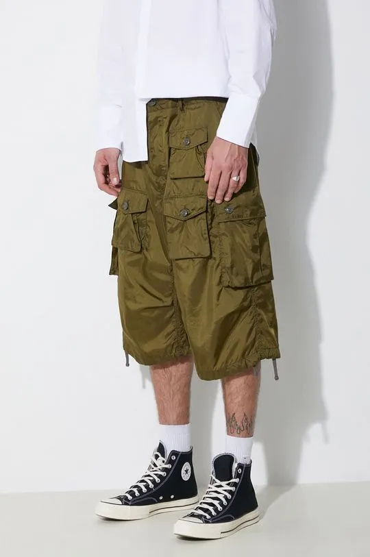 Engineered Garments shorts FA Short men's green color OR276.DZ027