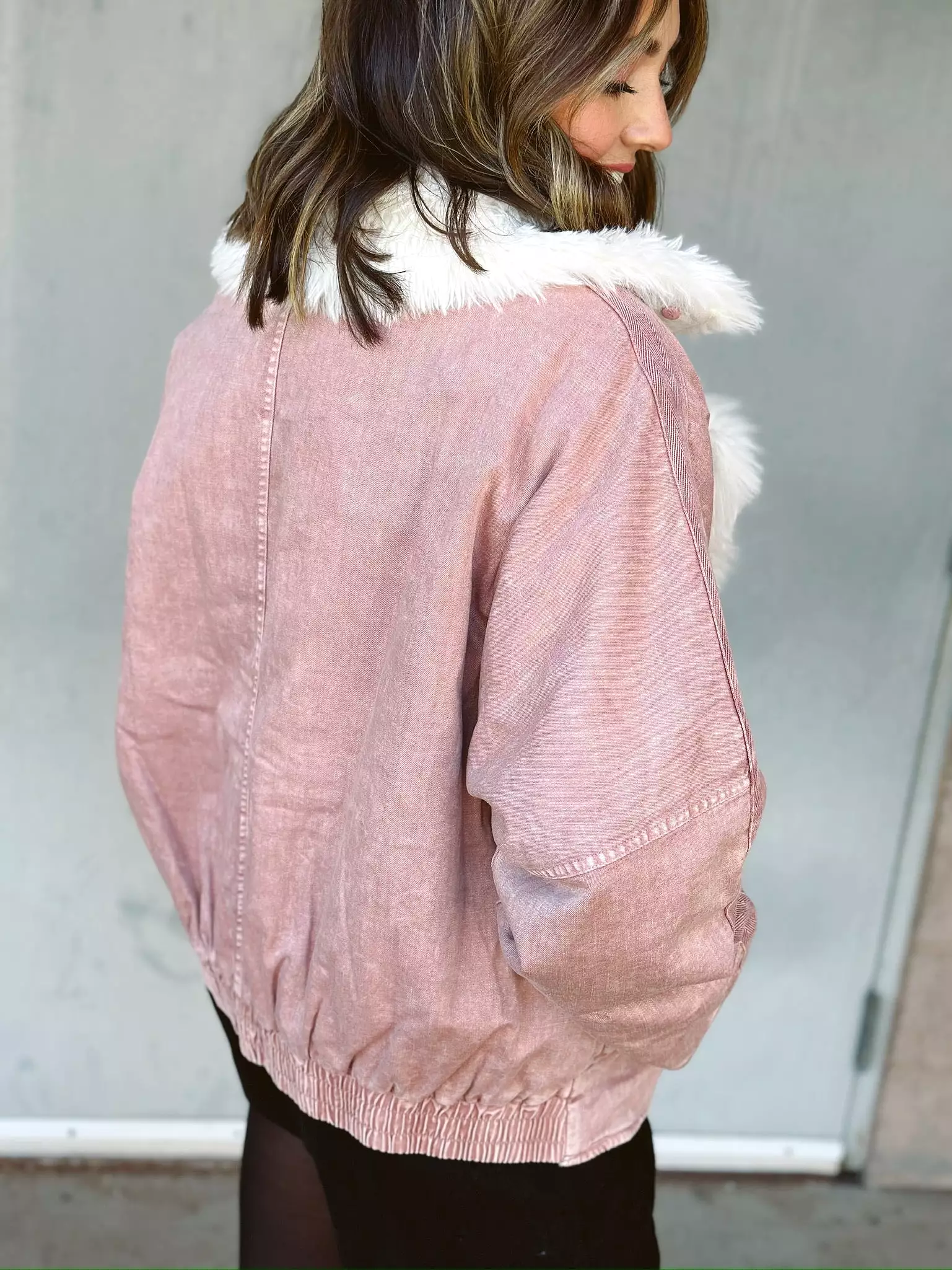 Free People Lolo Denim Jacket | Pale Mauve