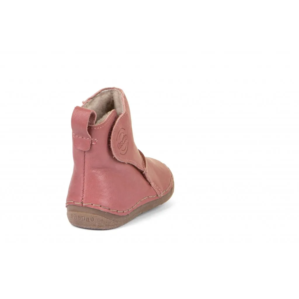 Froddo Dark pink G2160077-7 (Flexible, with fur) winter barefoot shoes