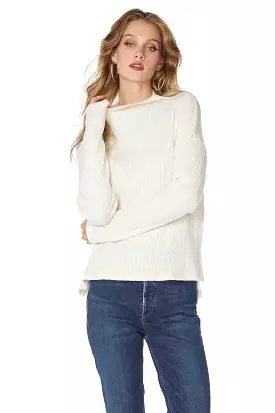 HI-LOW HEM MOCK TURTLENECK