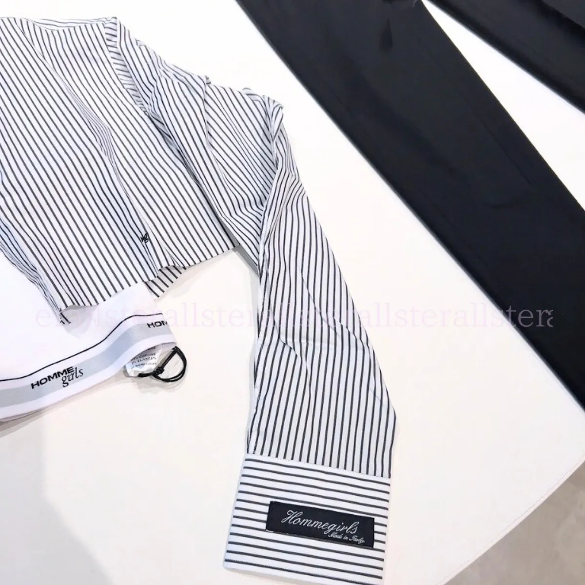 HommeGirls  |Stripes Casual Style Long Sleeves Cotton Party Style