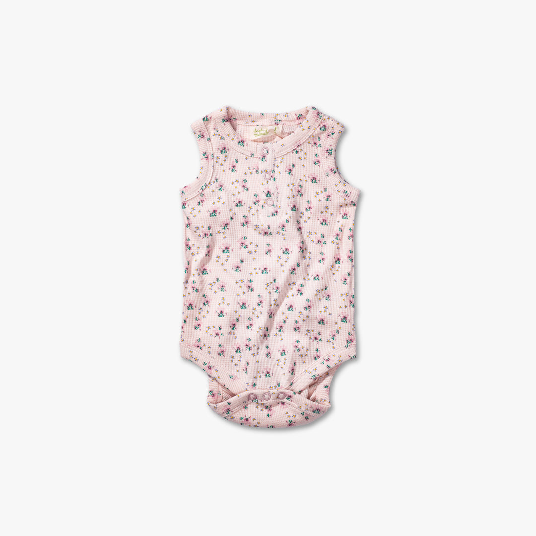 Honeysuckle Waffle Tank Bodysuit