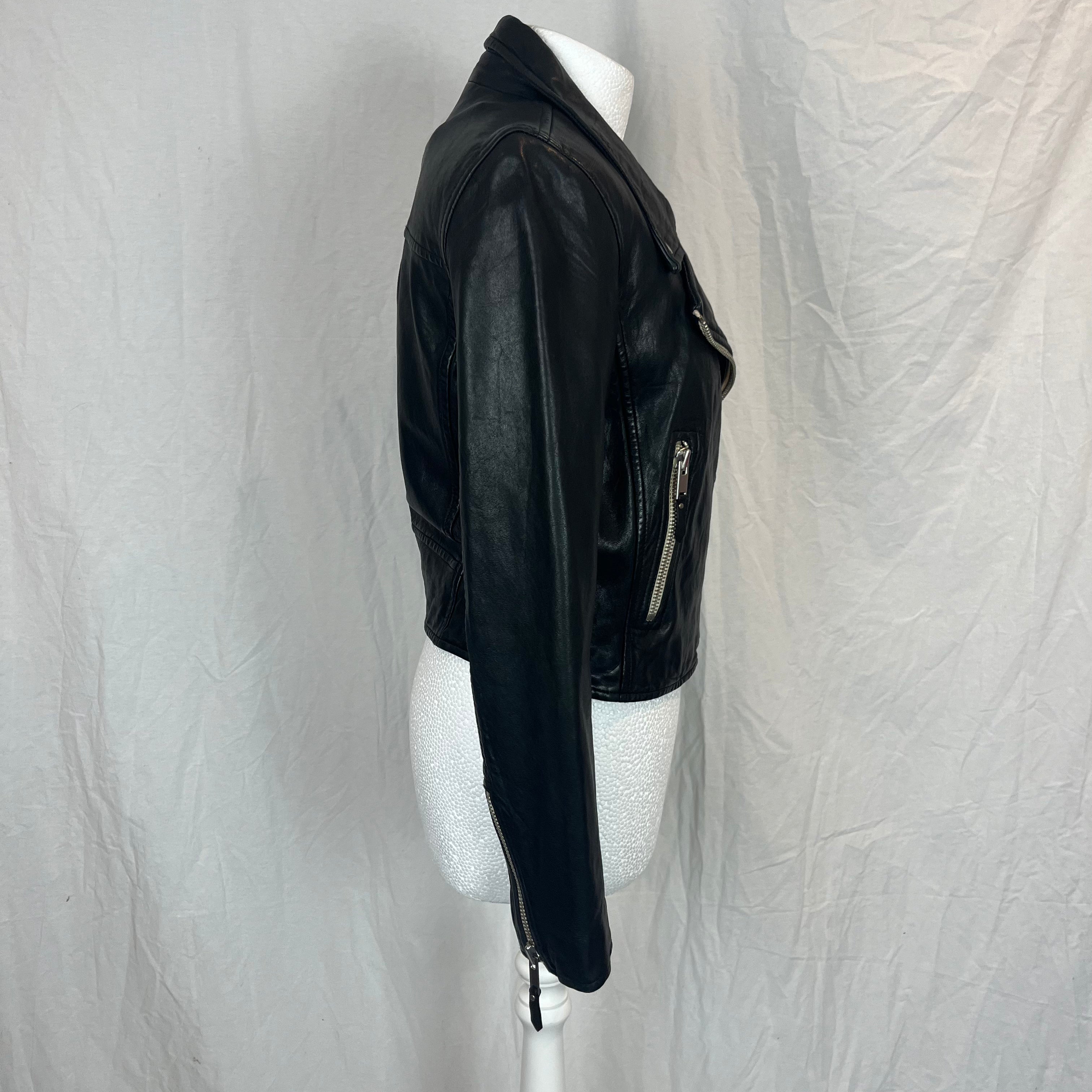 Isabel Marant Etoile Black Leather Biker Jacket S