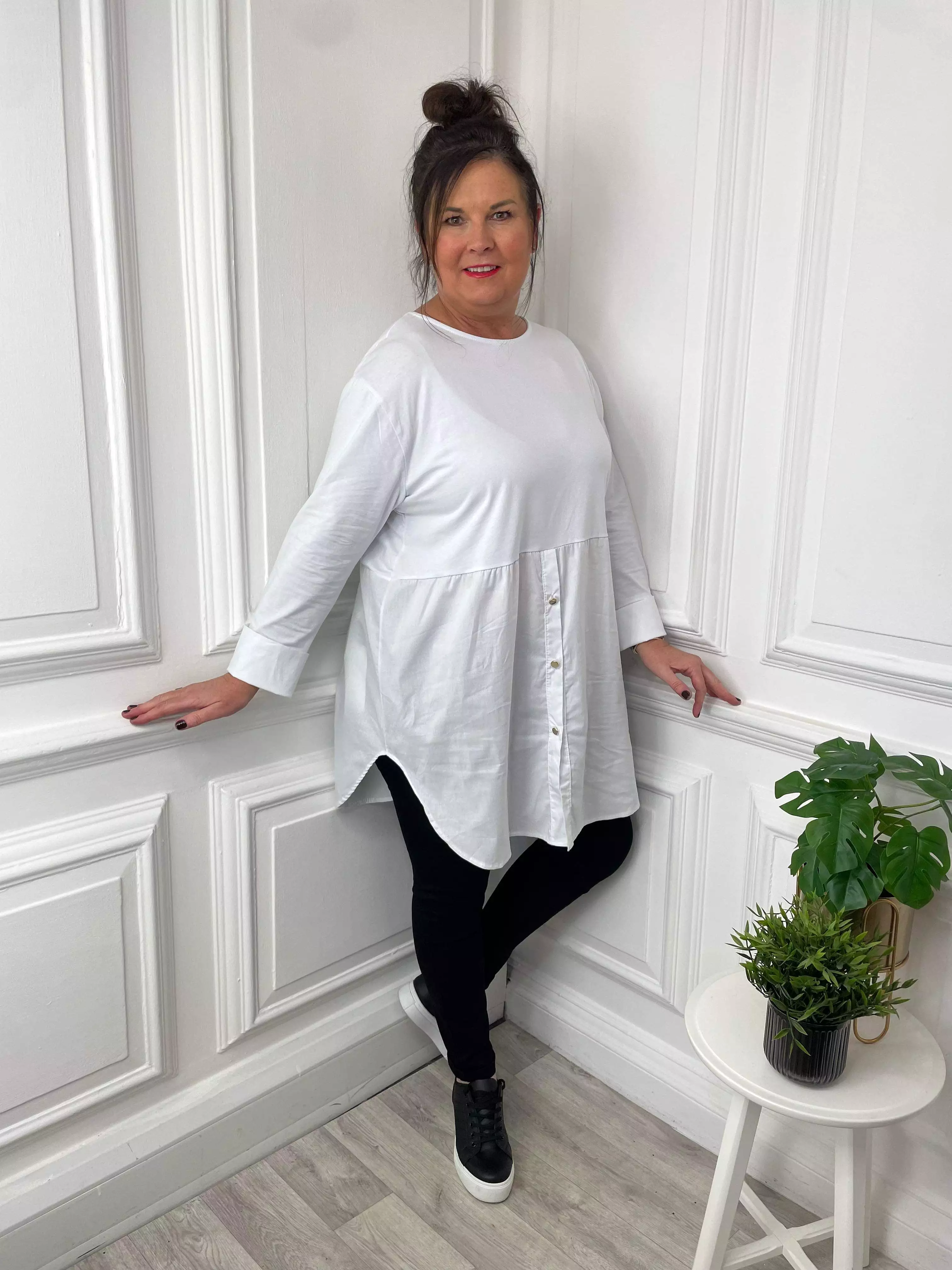 Jersey Layering Tunic - White